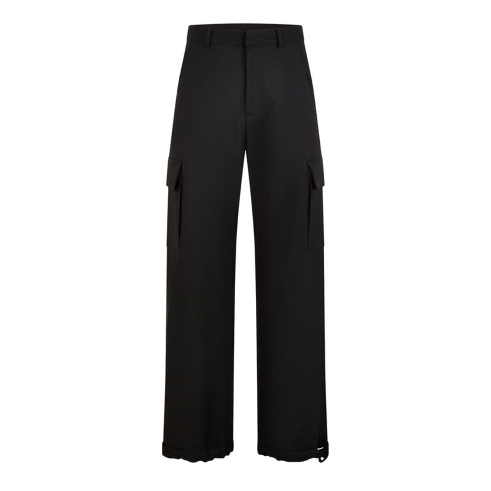 Off White Unisex Adult Wide Leg Cargo Pants / Black